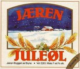 Etikett for juleølet til Jæren Bryggeri