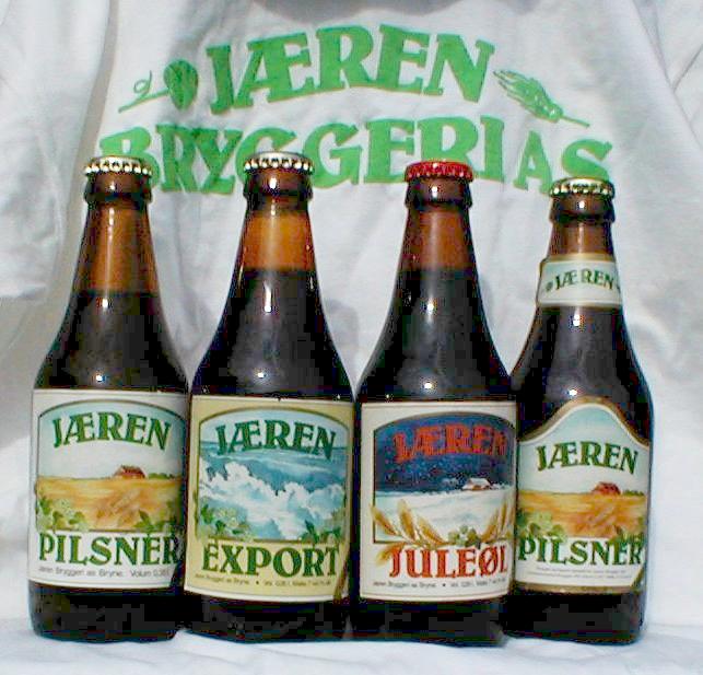 Flasker med pils, eksport og juleøl fra Jæren Bryggeri