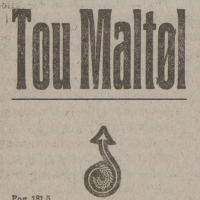 Utsnitt av annonse for Tou Maltøl fra rundt 1920